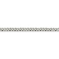 thumbnail image 2 of Auriga 925 Sterling Silver 4mm Beveled Curb Chain Bracelet 8inch for Women, 2 of 6