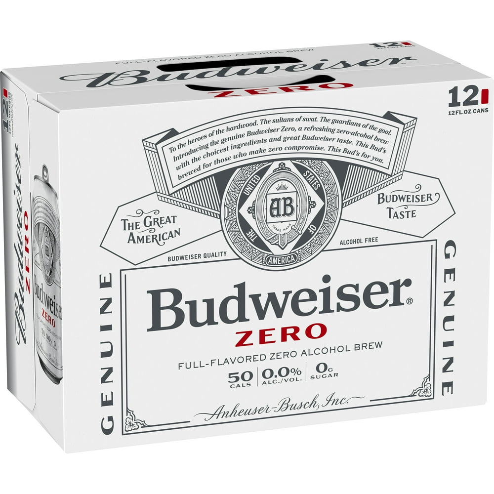 Budweiser Zero NonAlcoholic Beer, 12 Pack 12 fl. oz. Cans Walmart
