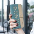 thumbnail image 3 of Compatible with Samsung Galaxy S25 Edge Wallet Case with Card Holder, Premium PU Leather Floral Design Flip Cover with Kickstand Magnetic Closure, RFID Blocking Phone Case for S25 Edge, Green, 3 of 6