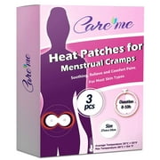 Care Me Heat Patches for Menstrual Cramps & Period Pain Relief - Disposable Heating Pads (3 Packs) for PMS, Abdomen, Back Pain- Compared with Therma care Menstrual Heat Wraps