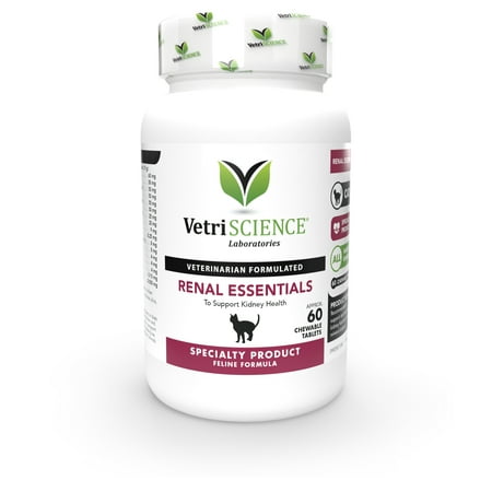 UPC: 0026664250766 | VetriScience Renal Essentials Kidney Health for Cats Fish Flavor 60 Chewable Tablets