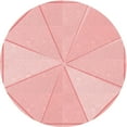 thumbnail image 1 of Ahgly Company Machine Washable Indoor Square Transitional Pastel Red Pink Area Rugs, 3' Square, 1 of 7