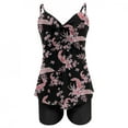 thumbnail image 3 of Pisexur Women Tankini Swimsuits with Boy Shorts Ladies Tummy Control Two Piece Bathing Suits Ruffle Swim Tank Top Swimwear - Swimsuit for Women Two Piece, 3 of 5