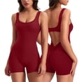 thumbnail image 2 of iHPH7 Combinaisons Gainantes pour Femmes, Justaucorps pour Femmes Contrôle du Ventre, Justaucorps de Compression pour Femmes, Combinaison d'Entraînement, Justaucorps Dos Nu, Rouge P, 2 of 5