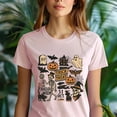 thumbnail image 5 of Trick or Treat Skeleton Pumpkin Ghost Halloween Graphic T-Shirt, Dark Heather, Size M, 5 of 6