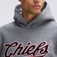 thumbnail image 4 of Fanatics Athletic Heather Gray Kansas City Chiefs IconicFleece Tipped Hoodie, 4 of 7