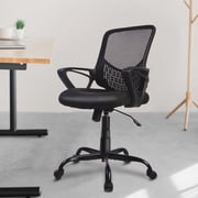 Home Office Mid Back Mesh Ergonomic Computer Chair with Height Adjustable, Black