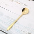 thumbnail image 6 of Toddmomy 8Pcs Golden Flower Shape Mixing Spoon Stainless Steel Elegant Tableware Set for Coffee and Tea Stirring, 6 of 8