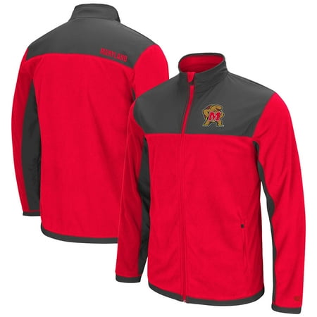 Maryland Terrapins Colosseum Blocker Polar Fleece Full-Zip Pullover Jacket - Red