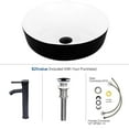 thumbnail image 2 of FULLWATT 28 Inch Wall Mounted Bathroom Vanity and Tempered Glass Sink Combo with Mirror and ORB 1.5GPM Water Saving Faucet and Pop Up Drain Set Modern Toilet Floating Vanity with Countertop Sink, 2 of 8