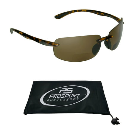 POLARIZED Bifocal Reading Sunglasses Brown Tinted for Men and Women.