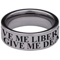 thumbnail image 4 of Don't Tread On Me Liberty or Death Tungsten Carbide Ring, 4 of 9