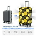 thumbnail image 4 of Yiaed Geometric Pattern with Bee Print Travel Luggage Cover Suitcase Protector Fits 18-32 Inch Luggage Wheel Covers Patterned Elastic Luggage Anti-scratch（No luggage）-Small, 4 of 5
