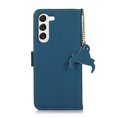 thumbnail image 5 of Nalacover for Samsung Galaxy S22 Synthetic Leather and Soft TPU Case,360 Protection Flexible Luxury Magnetic RFID Flip Wallet Card Slots Kickstand Shockproof Cover with Cute Pendant.Blue, 5 of 8