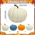 thumbnail image 5 of Blue Artificial Pumpkins, Realistic Faux Pumpkins for Fall Decor, Thanksgiving Halloween Table Pumpkin Decor, Fall Artificial Pumpkin Prop, Autumn Photo Shooting Ornament for Mantel,Blue, 5 of 6