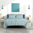 thumbnail image 4 of Enviohome 100% Cotton Sheets Twin Size Bed Set - 160 GSM Soft and Cozy Flannel Deep Pocket Bed Sheets - Green Plaid, 4 of 9