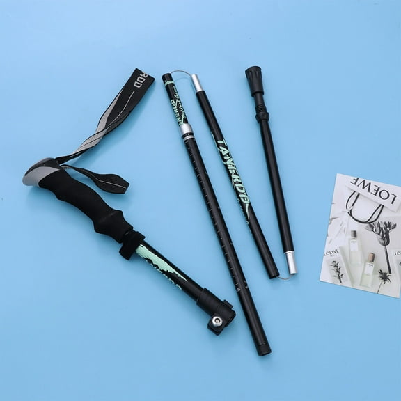 Masteelf Aluminum Alloy Trekking Pole for Mountaineering Lightweight Compact and Durable Black 70 cm