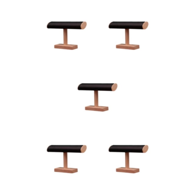 Transemion Wood Bracelet Display Stand | Elegant Large Capacity For Bangles Bracelet Rack Display Rack Storage Rack No Burr Black 5Set
