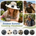 thumbnail image 2 of BRANROY Men Women Solar Powered 3-Fan Hat - UPF 50+ Wide Brim Sun Hat, Bucket Hat for Beach Fishing with Cooling Fans, Solar Fan Hat for Outdoor,Army Green, 2 of 6