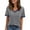 Grey, variant on Boho Tops For Women Summer Solid Color V Neck Short Sleeve Casual Warm Tee Shirts Sportswear,White,M