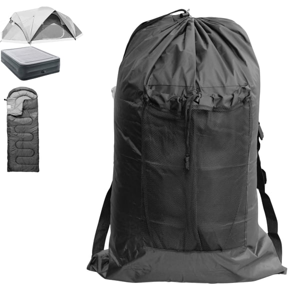 Tent Bag. For Inflatable Mattress, Flip, Bleacher, Booster Seat, Dog Bed, Moving 24”x14” BLACK