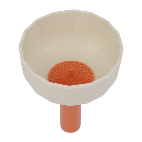 Fast Diversion Filter Separator Funnel, Multi-Purpose Acrylic Kitchen Funnel for Wine, Oil, Soap, Dry Ingredients, Portable, Heat Resistant up to 230°C, White