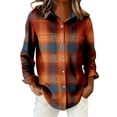 thumbnail image 6 of QASIEATN Womens and Girls Long Sleeve Flannel Shirt Casual Button Down Plaid Shirts 3 Months Adult 2XL, 6 of 7