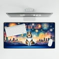 thumbnail image 4 of Happy New Year with Collie Fireworks Holiday Xmas Winter 2025 Desk Mat Full Keyboard Mouse Pad Collie Dog Lover Gifts Idea Large Mousepad - 00025, 4 of 5