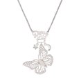 thumbnail image 2 of Delight Jewelry Acrylic Cut Out Butterfly Mirror Silvertone Dream Big Pendant Necklace, 25", 2 of 4