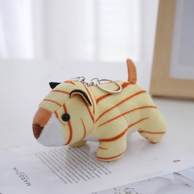 Muñeco de peluche pequeño animal bolsa colgante tigre muñeco de peluche llavero muñeco de peluche