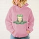 thumbnail image 3 of Nueva sudadera con capucha con estampado divertido de rana y yoga para mujer y hombre, informal, sudadera personalizada, talla grande, 3 of 5