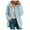 Light Blue, variant on larppty Women's Fashion Winter Coats Sherpa Fleece Oversized Trendy Jackets Warm Outerwear Hooded with Pockets (AG, 3XL)
