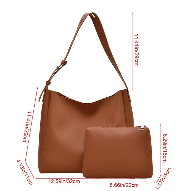 Women's 2-Piece PU Leather Bag Set - Stylish Tote & Shoulder Bag