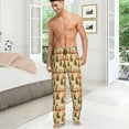 thumbnail image 4 of HPINK-T Men's Pajama Pants Pjs Bottoms With Pockets Sleep Lounge Pants For Men, 4 of 11