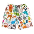 thumbnail image 3 of Uemuo Animals Pattern Men's Swim Trunks Hawaiian Beach Bathing Suit Swimsuits Beach Quick-Dry Shorts with Pockets-Small, 3 of 9