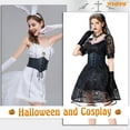 thumbnail image 4 of WHIPPY Women Lace-up Corset Waist Belt, Elastic Black Wide Belt For Dresses, 4 of 10