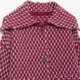 thumbnail image 3 of Uootdi Vintage Sweaters for Women Lapel Plaid Cardigans Button Down Chunky Knit Cardigan Sweater Jacket Coat with Pockets, 3 of 8