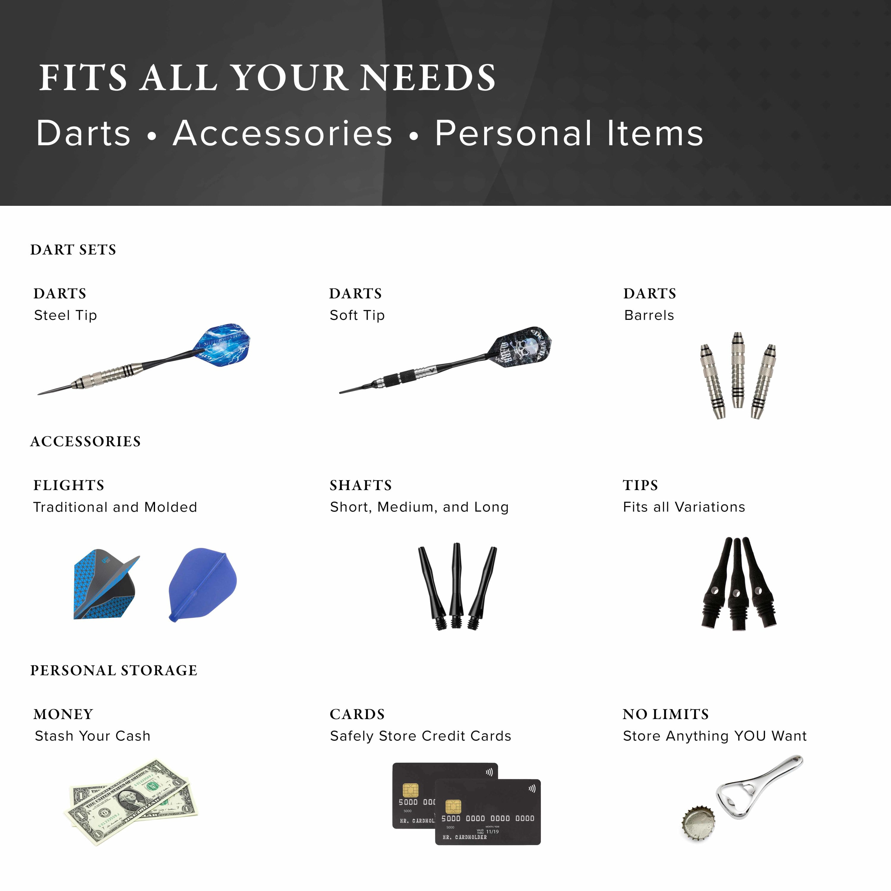 Casemaster Plazma Dart Case Black with Sapphire Zipper