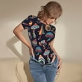 thumbnail image 6 of Goofa Mushroom Doodle Printed Women Rash Guard Short Sleeve,Tummy control Swimsuit Surfing Swimsuit Bathing Suit One Piece Swimsuit UPF 50-X-Large, 6 of 9