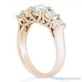 thumbnail image 2 of Round Cut Forever ONE Moissanite 5-Stone Trellis Wedding Ring in 14k Rose Gold, 2 of 4