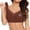 Coffee, variant on Women's Plus Size Wireless Tank Bra, Thin Cup Side Gathering Push Up Bra, Adjustable Strap Full Coverage Comfort Intimates(Beige Size:38)