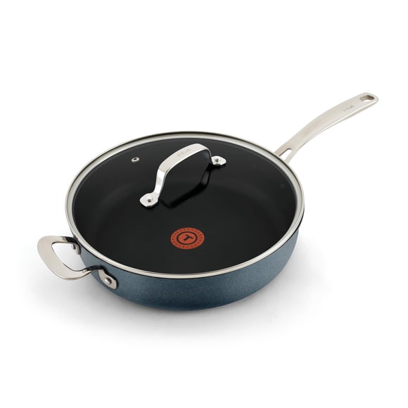 T-Fal Platinum Nonstick Jumbo Cooker 5 Quart Induction Oven Broiler Safe 500F Cookware, Pots and Pans, Dishwasher Safe Slate