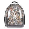 thumbnail image 2 of Mochila para gatos, bolso de hombro para mascotas al aire libre, bolsa transparente de viaje portátil transpirable, 2 of 4