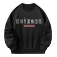 thumbnail image 2 of Sudadera de mujer con cuello redondo, Tops sueltos de moda, ropa de calle sin capucha, Jersey, sudadera, ropa deportiva para desplazamientos y viajes , M M, 2 of 8