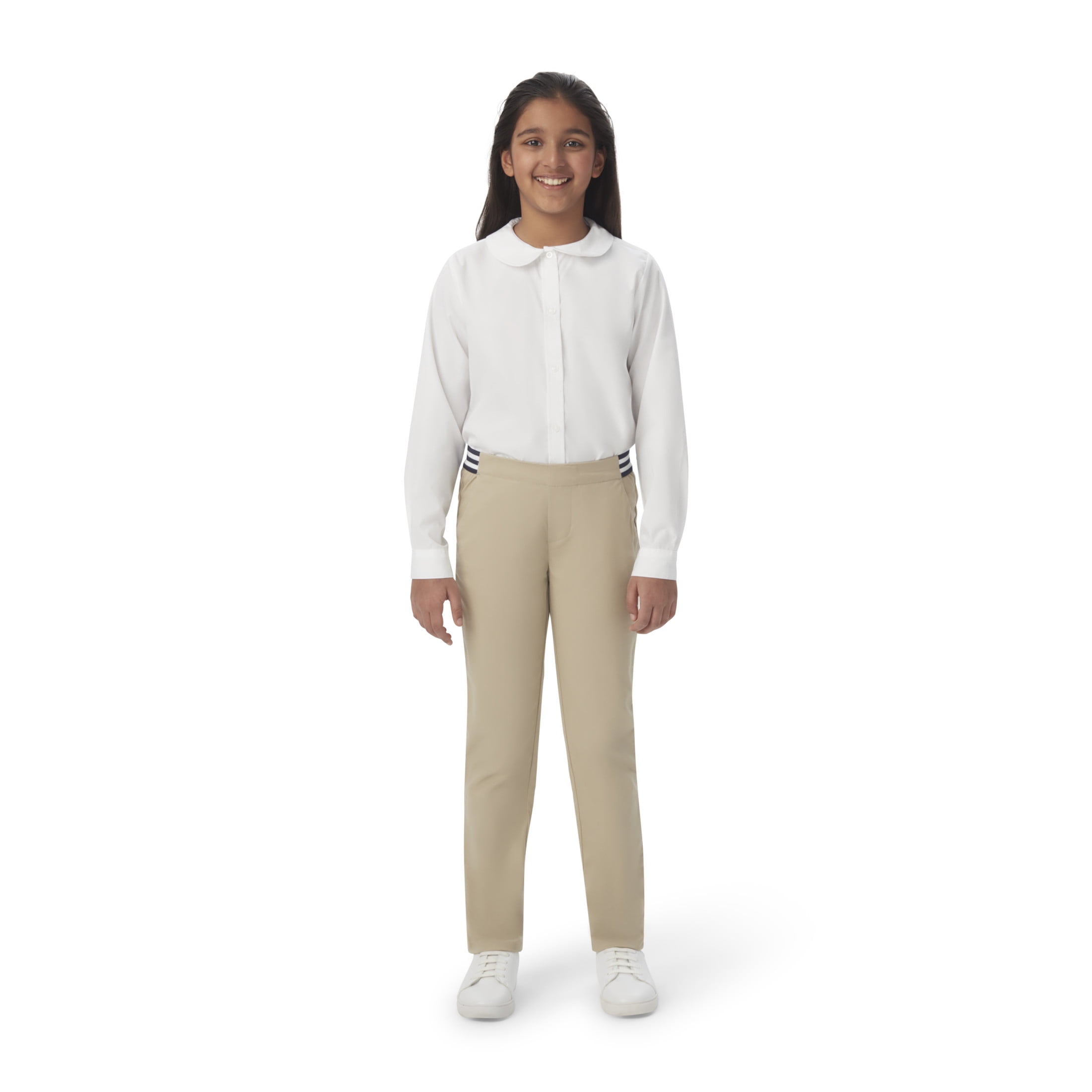 French Toast Girls School Uniform Pull-On Stretch Twill Skinny Pants, Sizes 4-20 & Plus