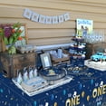 thumbnail image 6 of Mr Onederful Birthday Decorations - Blue Gold Birthday Plates, Napkins, and Tablecloth First Birthday Decorations Tableware for Baby Shower 1st Birthday Boy Decorations, Serve 20 Guests, 6 of 6