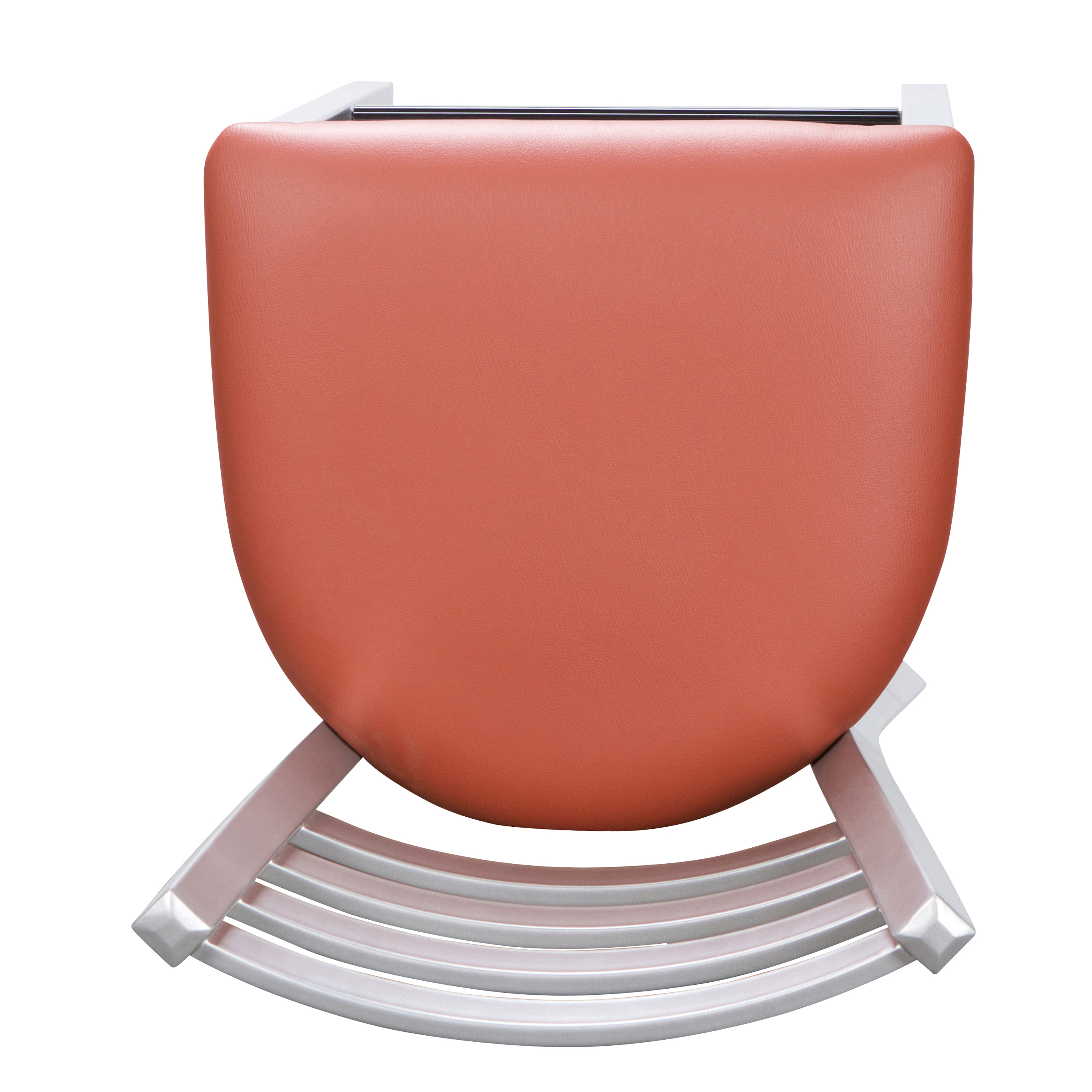 Linon Belmar 30" Indoor Metal Bar Stools, Set of 2, Silver/Rust Faux Leather
