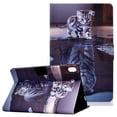 thumbnail image 1 of TECH CIRCLE iPad 10th Generation Case iPad 10.9 Inch Case 2022,PU Leather Folio Protective Pocket Card Slots Case Smart Stand Auto Wake/Sleep Cover for Apple iPad 10th Generation 10.9" 2022,Cat Tiger, 1 of 7