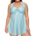 thumbnail image 1 of HDE Women Swim Dress Tummy Control One-Pieces Swimwear Teal Gingham 20, 1 of 6