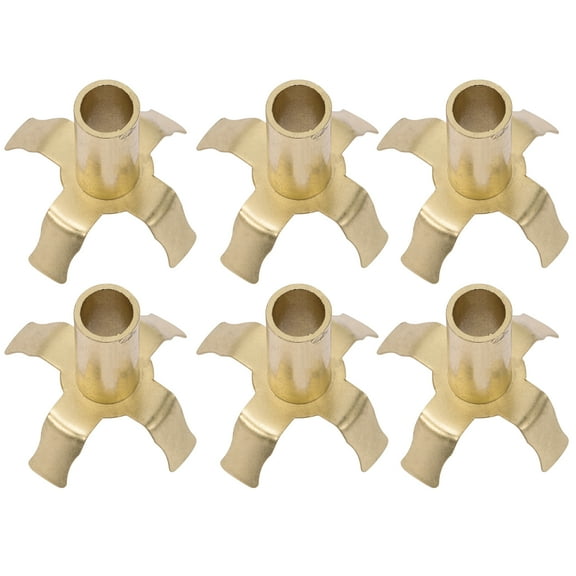 FESTFENDS Metal Wick Holders Light Brown 6Pcs 1.2x1.2x1.2in